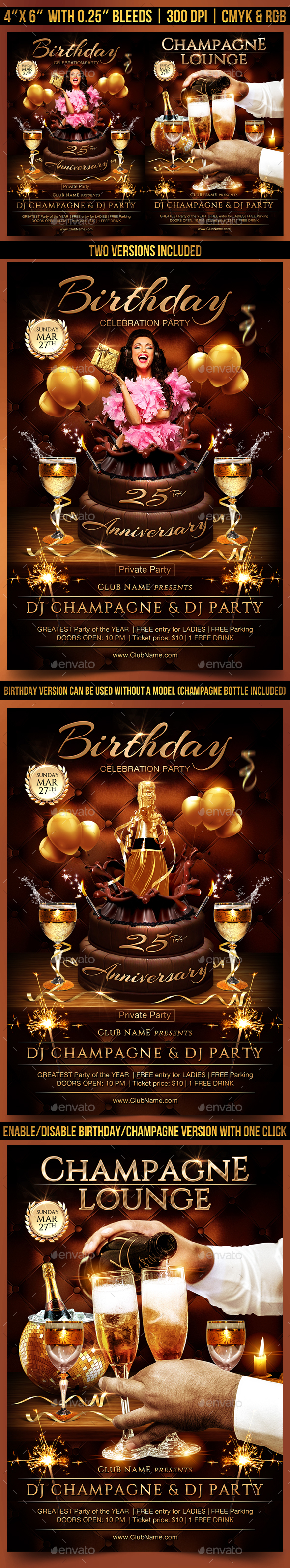 Anniversary Flyer - Clubs & Parties Events