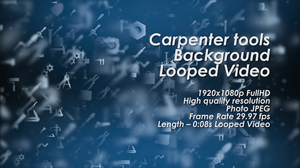 Carpenter Tools Motion Background Video