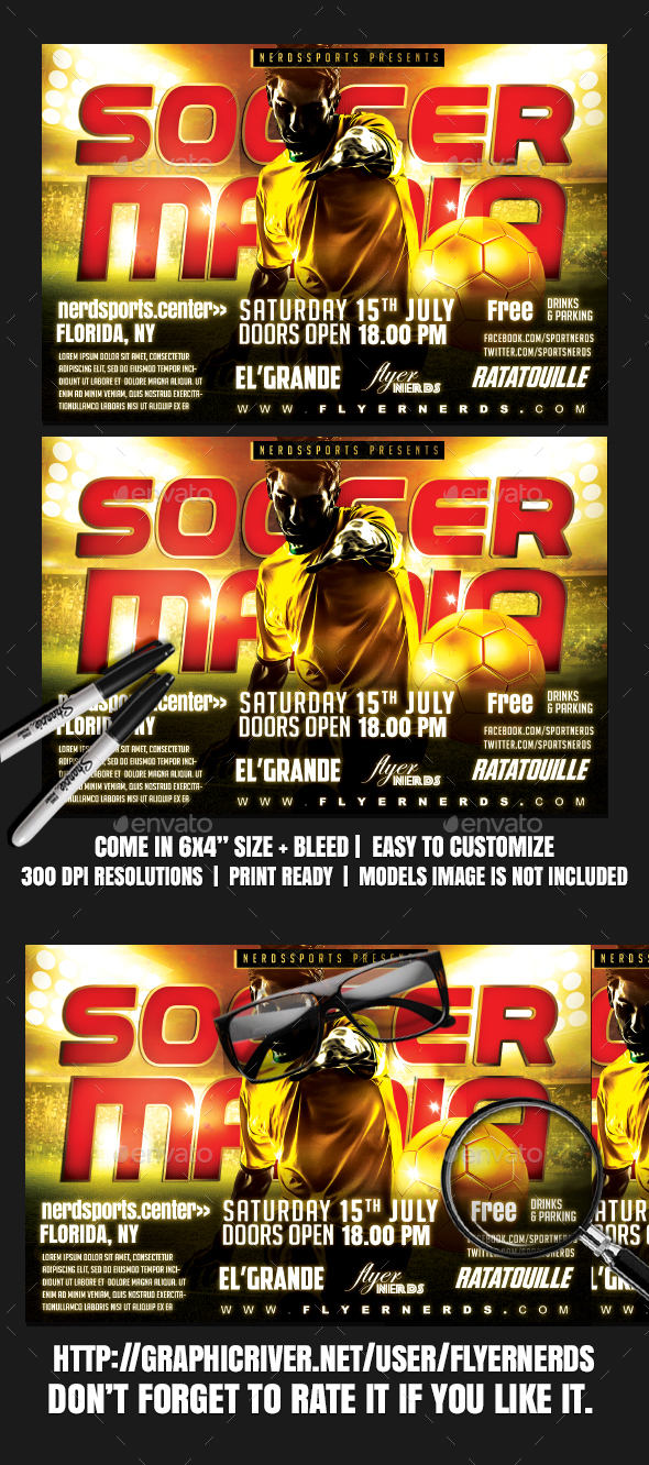 Soccer Mania Sports Flyer - Sports Events