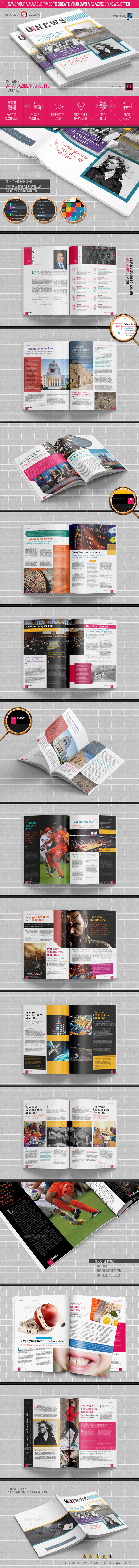 Magazine Newsletter Templates V.1 - Magazines Print Templates