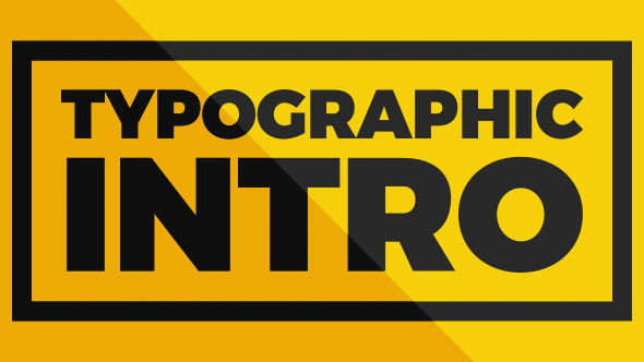 Typographic Intro - VideoHive 19840625