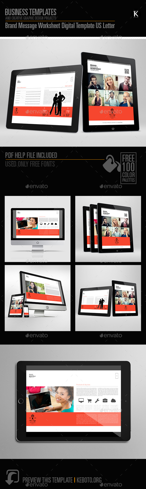 Brand Message Worksheet Digital Template US Letter - ePublishing
