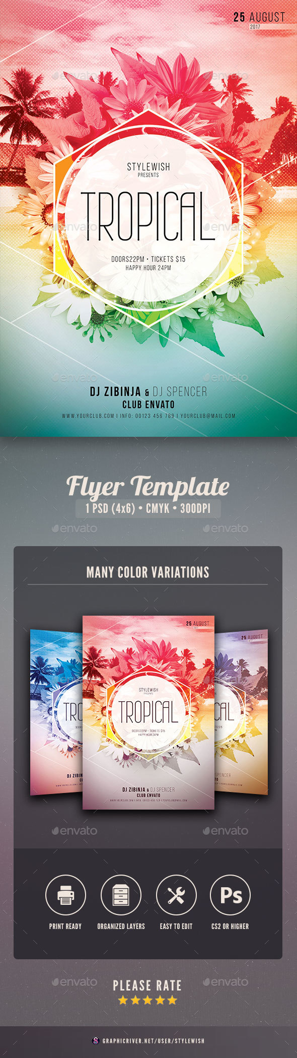 Tropical Flyer - Clubs & Parties Events