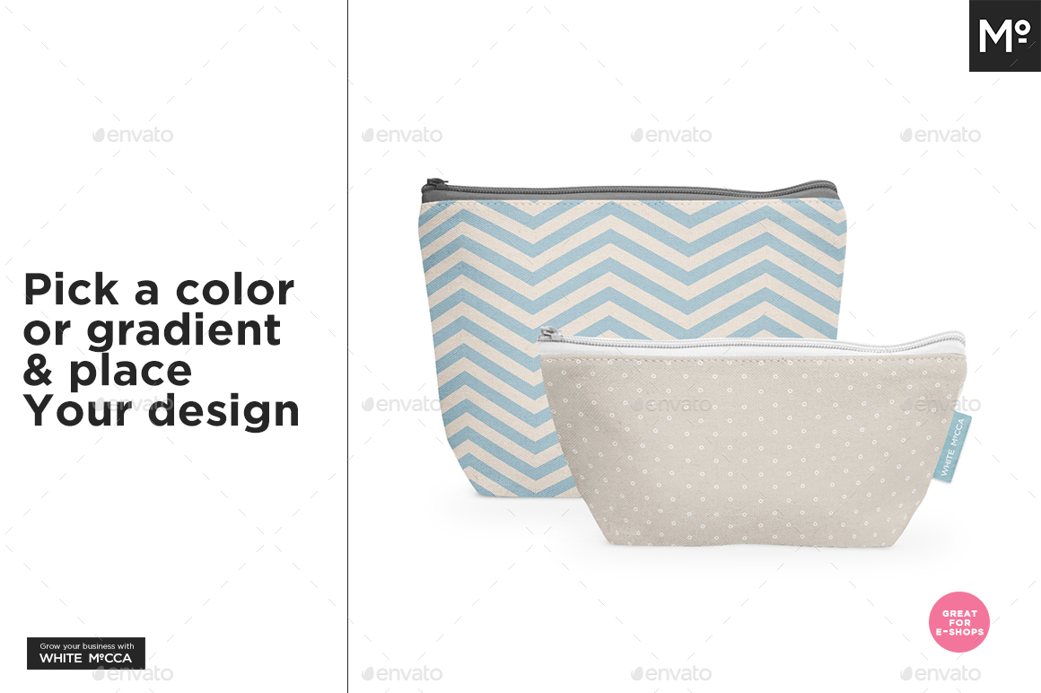 Download Make-Up Bag / Pouch Mock-up by Mocca2Go | GraphicRiver