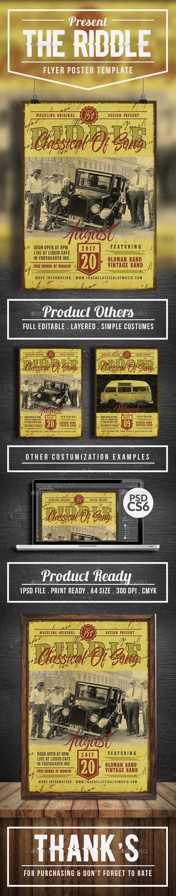 Vintage Flyer/Poster Vol.4 - Concerts Events