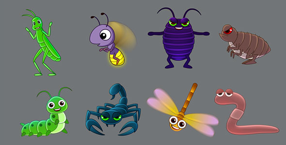 Cartoon Insects Animation Pack 2