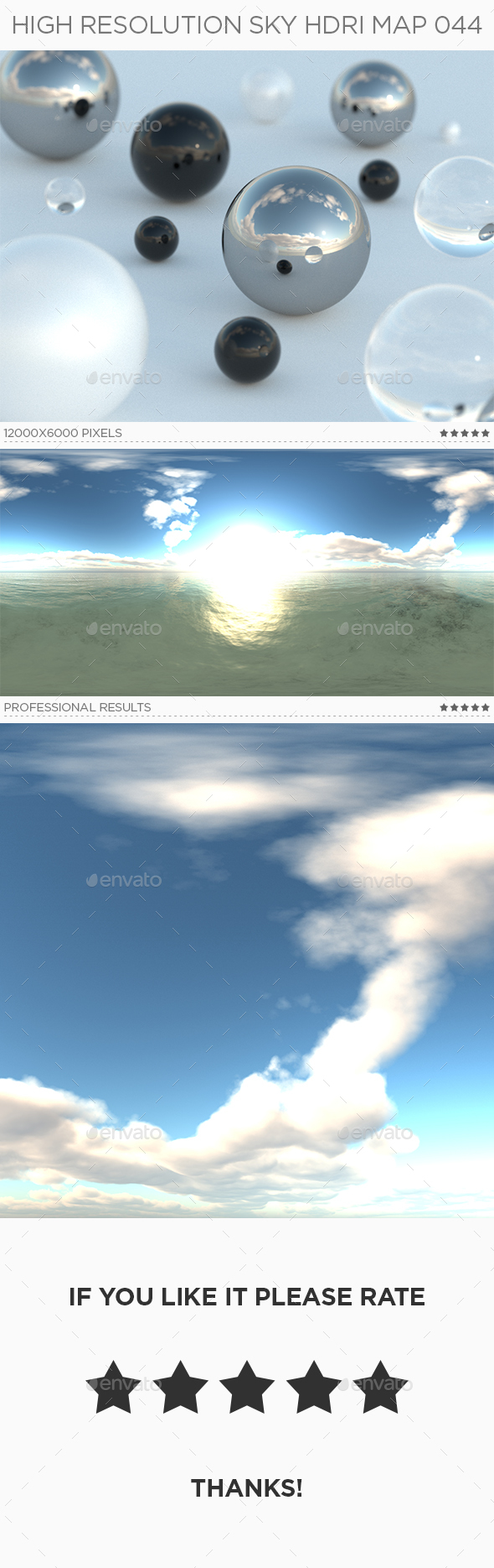 High Resolution Sky HDRi Map 044 - 3DOcean Item for Sale