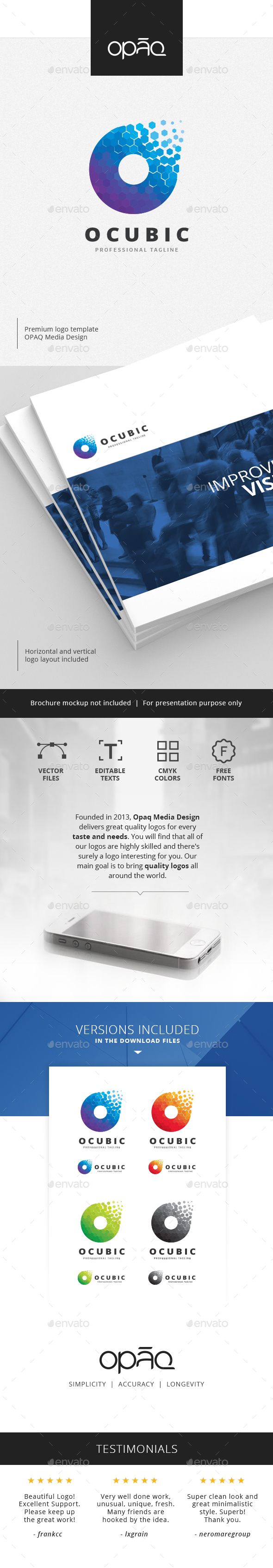 Ocubic Circular Cubes Logo - Abstract Logo Templates