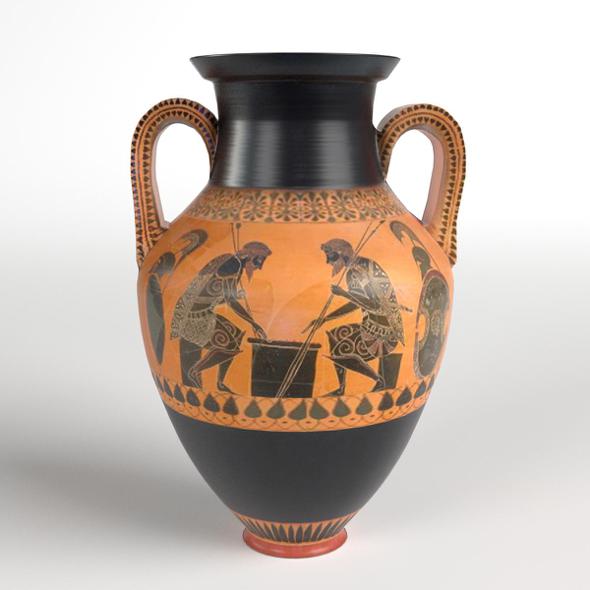 Two Handled Greek Jar Amphora Vase - 3DOcean Item for Sale
