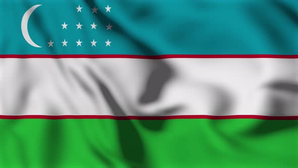 Uzbekistan Flag Animation Loop Background alt