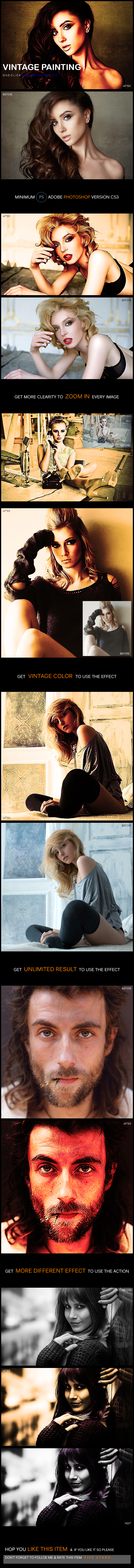 Vintage Painting - Photo Effects Actions