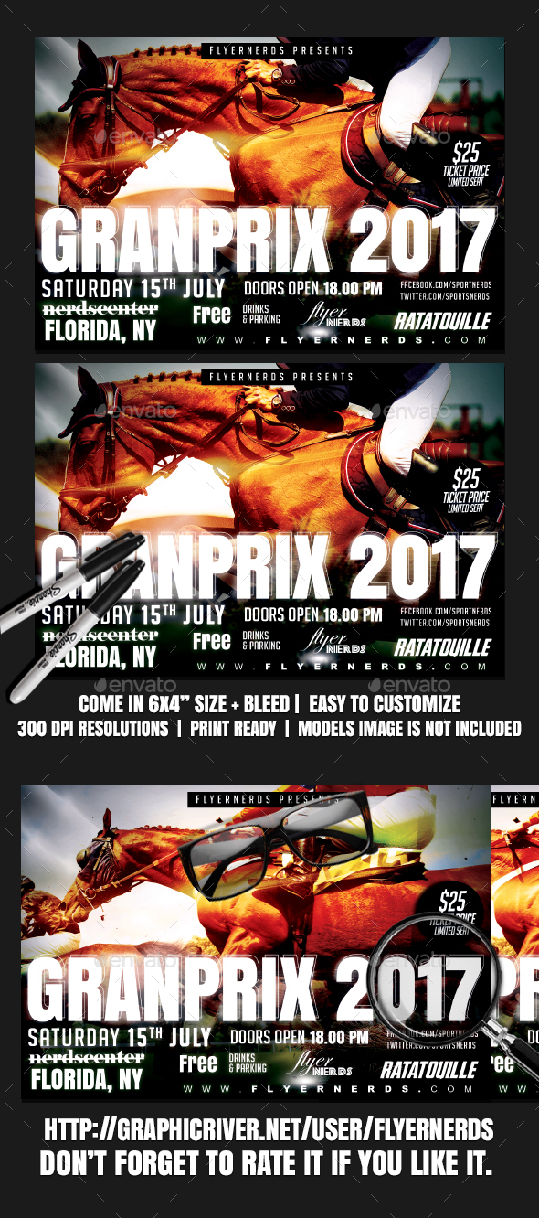 Horse Racing Grand Prix Championships Sports Flyer - Sports Events