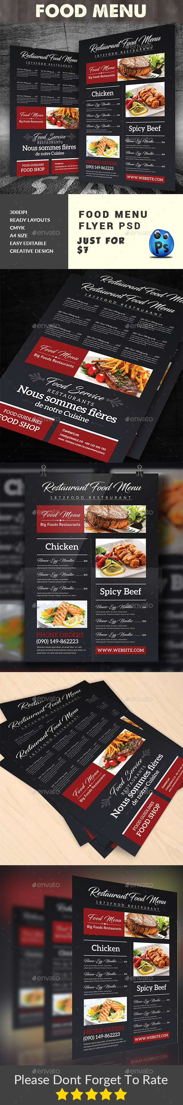 Restaurant Menu - Food Menus Print Templates