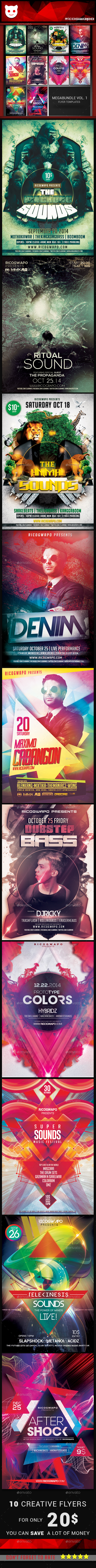 Mega Bundle Vol 1 Flyer Templates