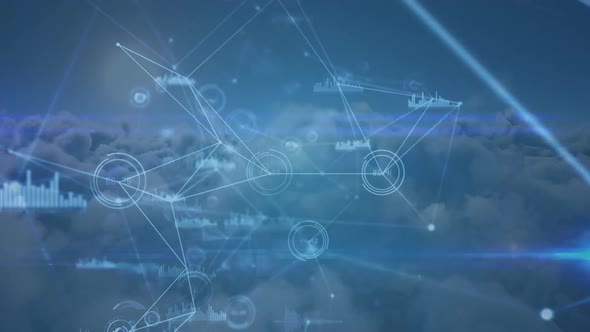 Digital composite of a blockchain technology alt