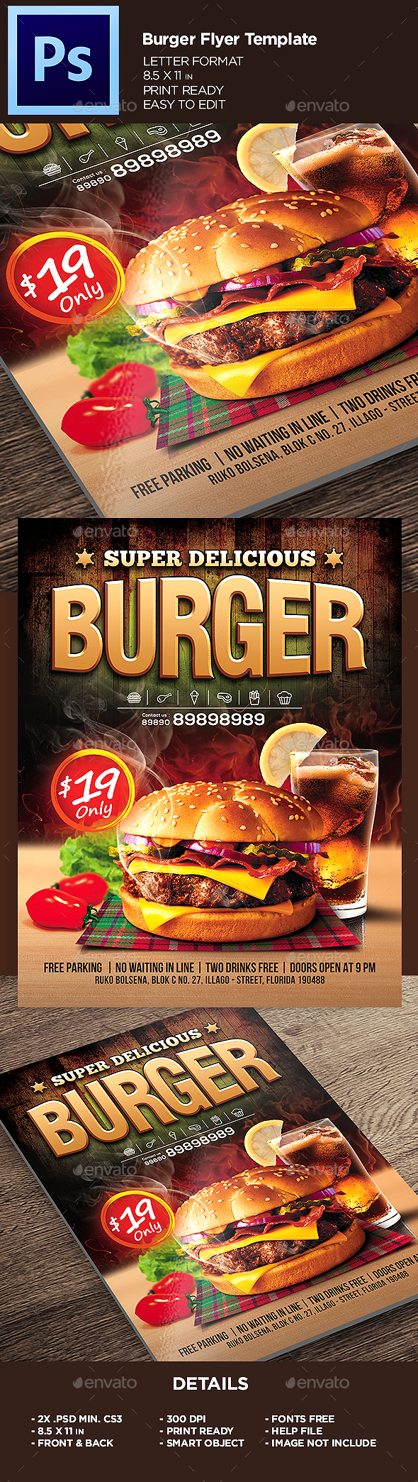 Burger Flyer Template - Restaurant Flyers