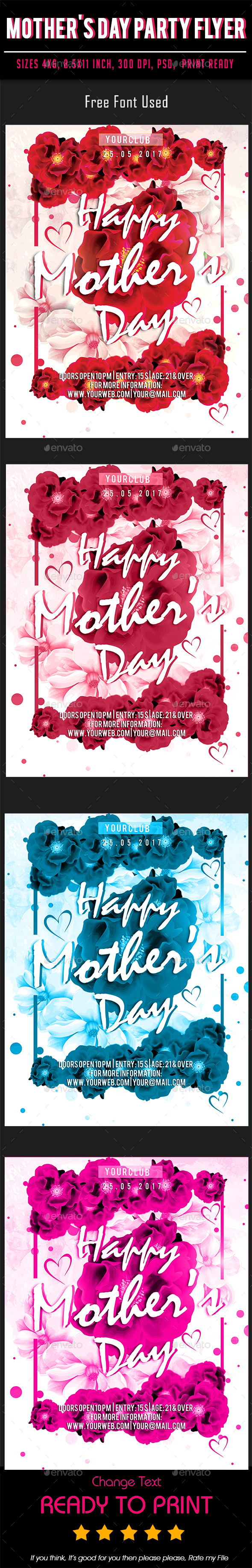Mother's Day Party Flyer - Events Flyers