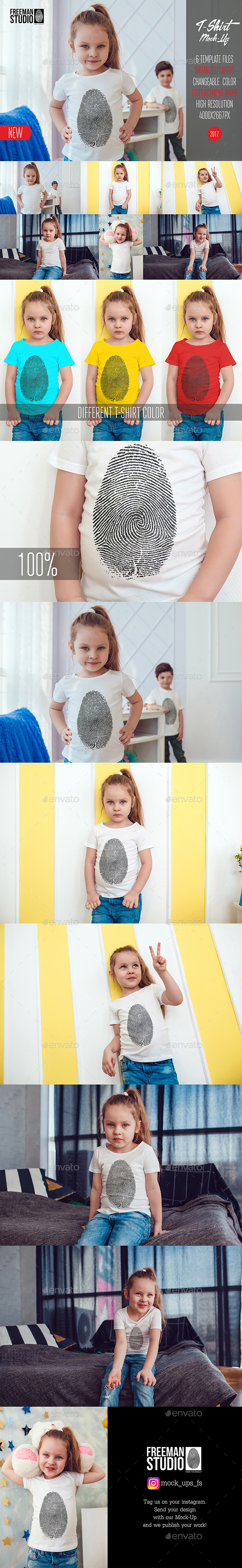 Kids T-Shirt Mock-Up Vol.4 2017