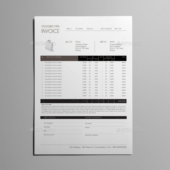 invoice templates for indesign cs6