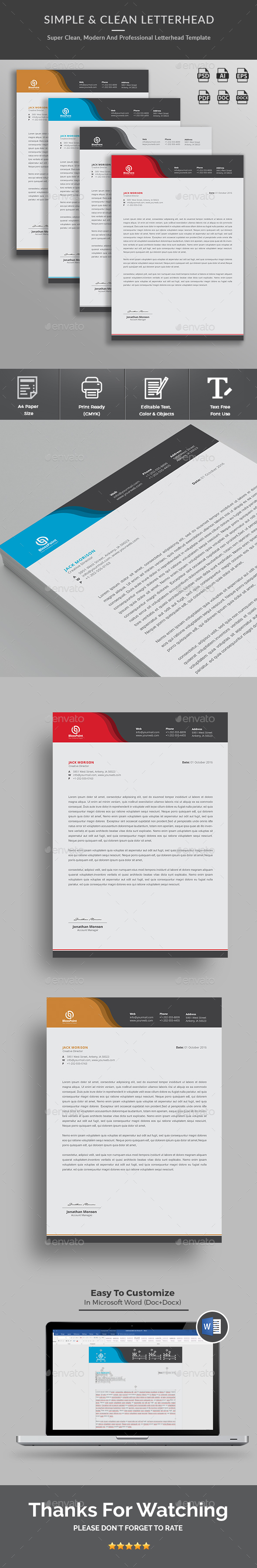 Letterhead - Stationery Print Templates