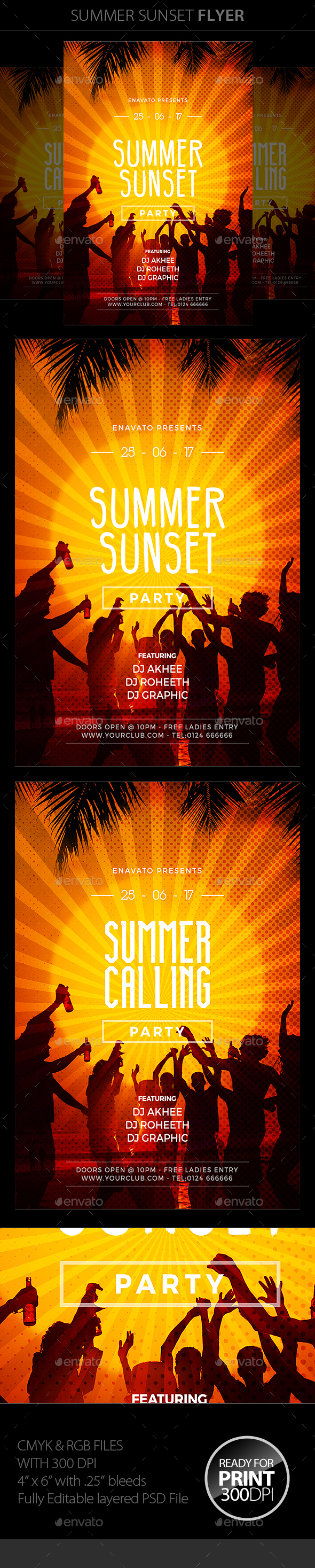 Summer Flyer - Clubs & Parties Events