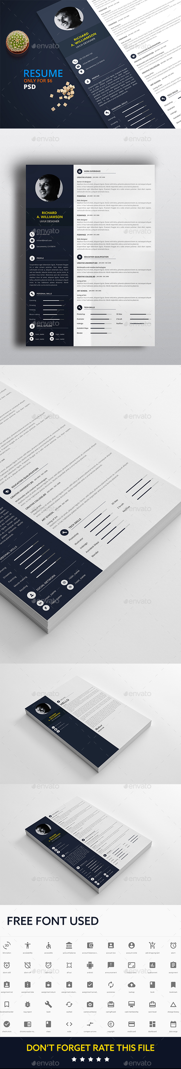 Blue Resume - Resumes Stationery