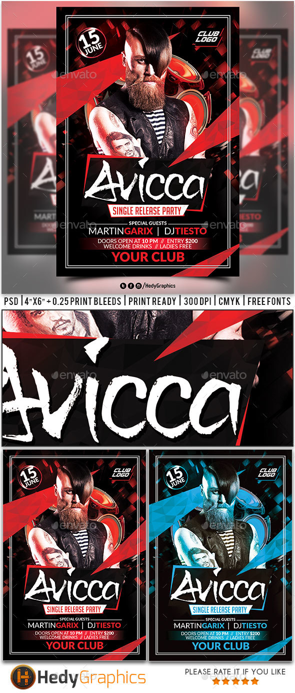 Guest Artist Flyer - Clubs & Parties Events