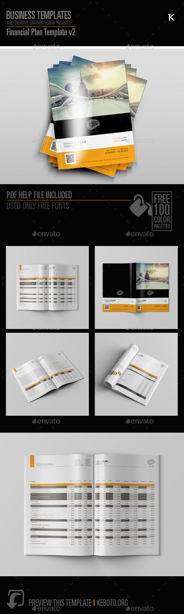Financial Plan Template v2 - Miscellaneous Print Templates