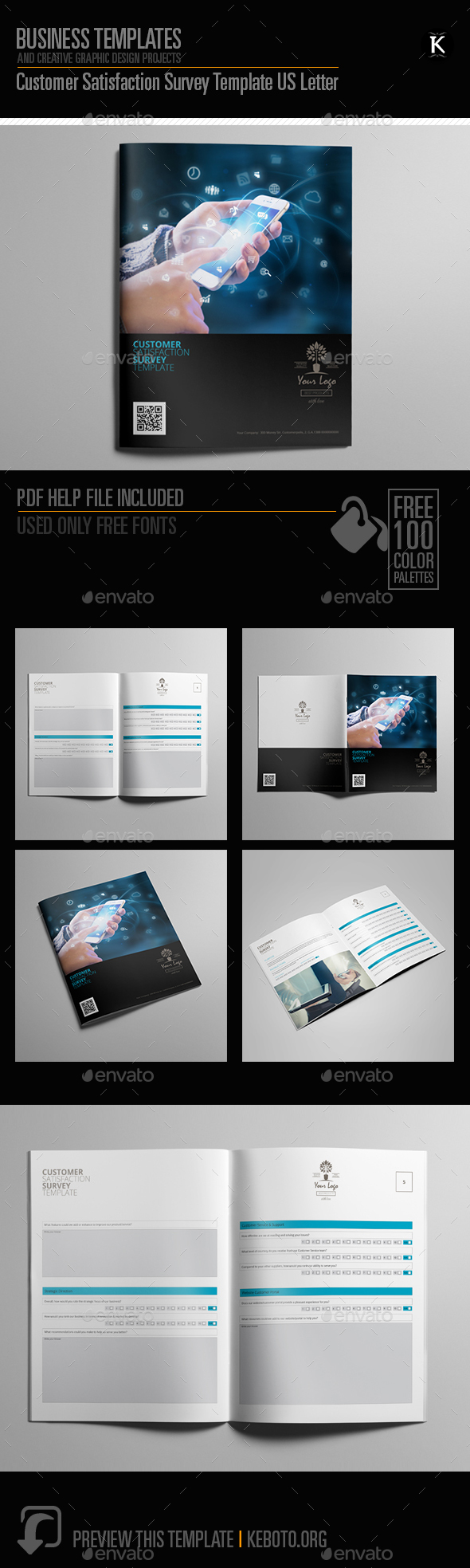 Customer Satisfaction Survey Template US Letter - Miscellaneous Print Templates