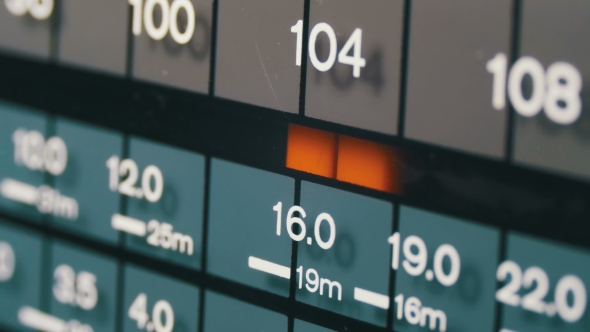 Tuning Analog Radio Dial Frequency on Scale of the Retro Receiver alt