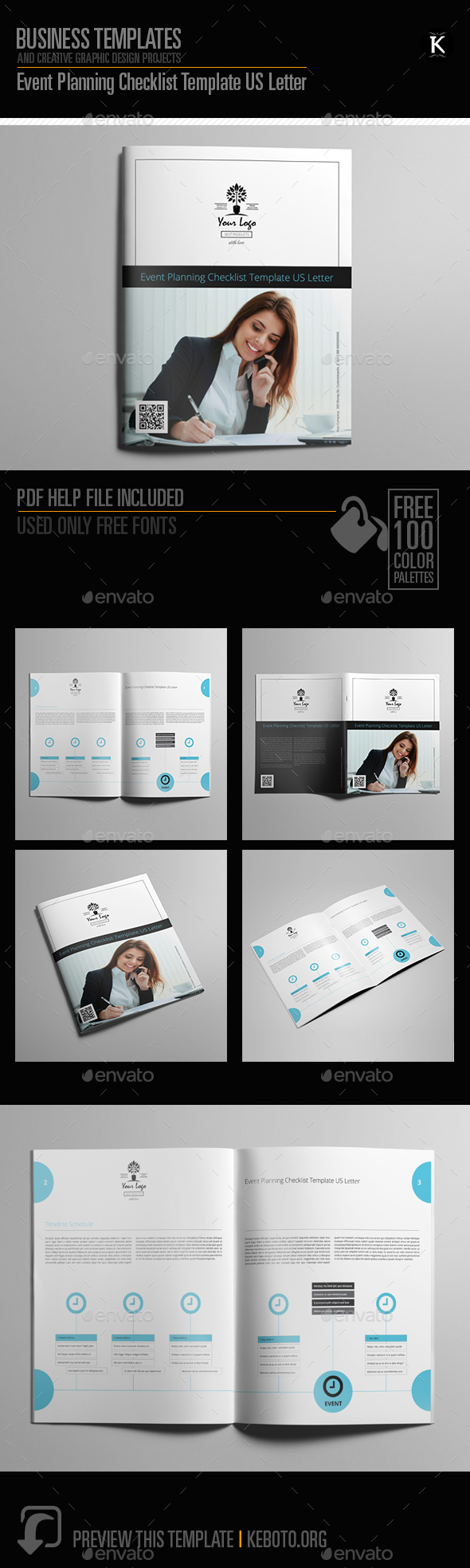 Event Planning Checklist Template US Letter - Miscellaneous Print Templates