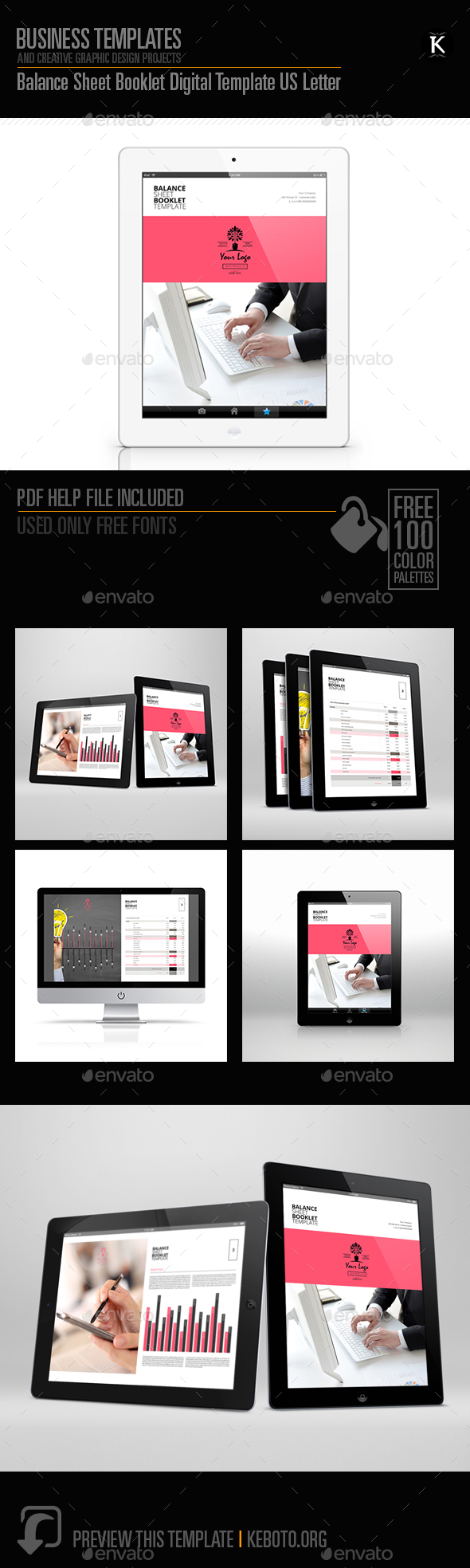 Balance Sheet Booklet Digital Template US Letter - ePublishing