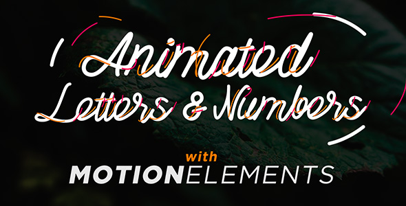 Animated LettersNumbers with - VideoHive 19828347