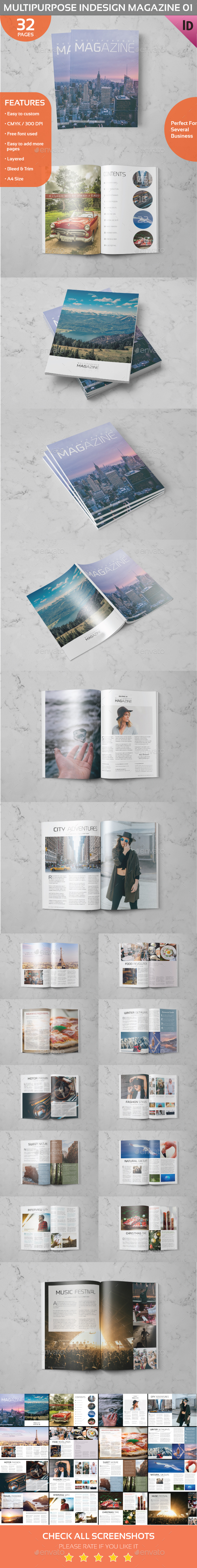 Multipurpose Indesign Magazine 01 - Magazines Print Templates