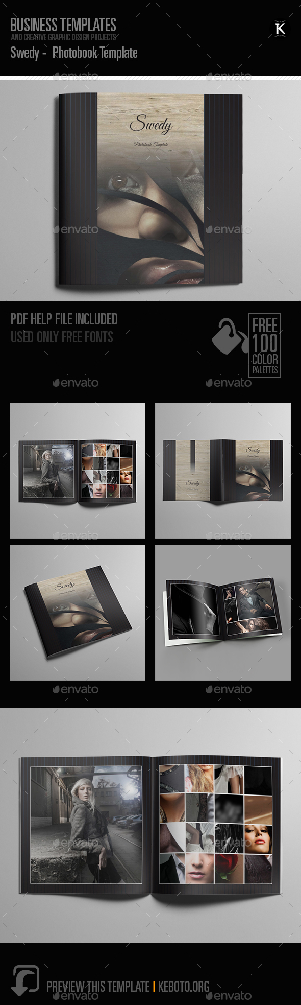 Swedy - Photobook Template - Photo Albums Print Templates
