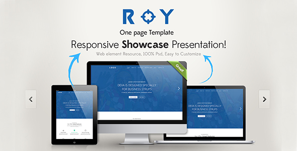Roy One Page - ThemeForest 19852810
