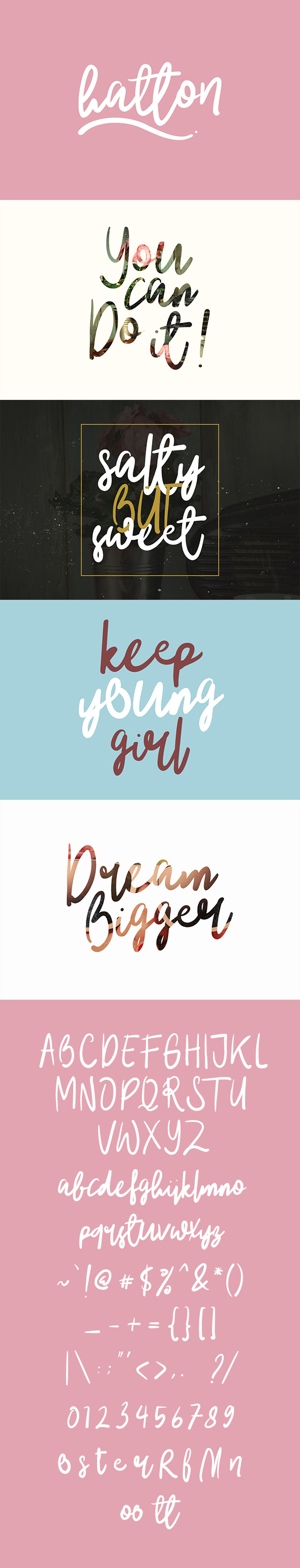 Hatton Typeface - Hand-writing Script