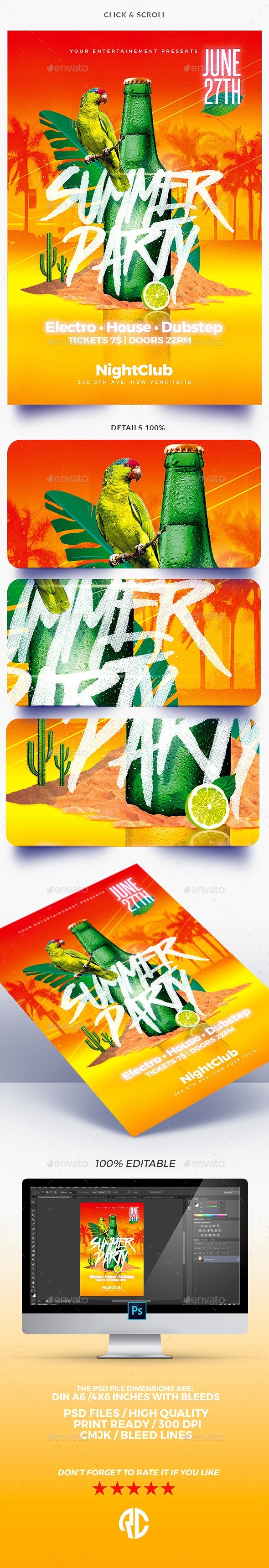 Summer Party - Flyer Templates