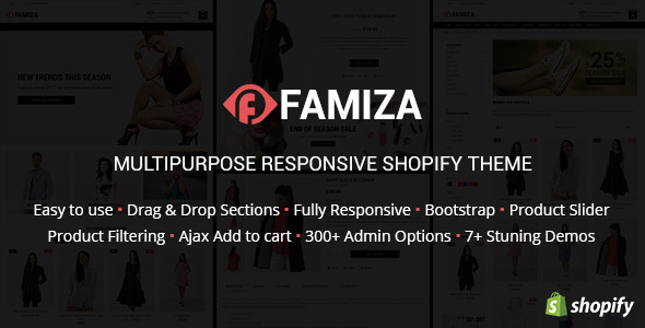 Famiza - Multipurpose Shopify Sections Theme - Shopify eCommerce