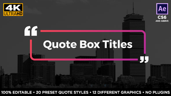 Quote Box Titles - VideoHive 19857551
