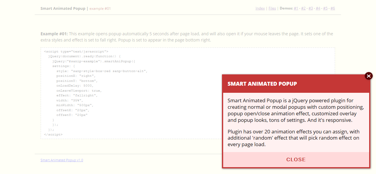 Smart Animated Popup - jQuery Popups Plugin by SMARTPlugins | CodeCanyon
