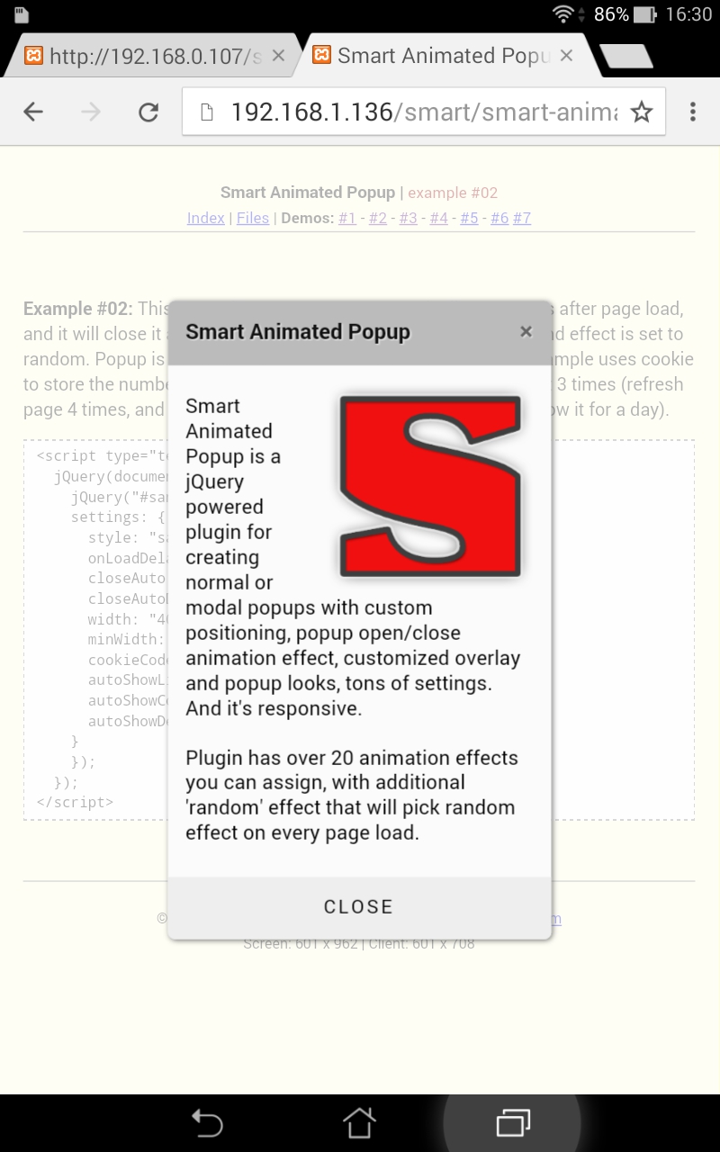 Smart Animated Popup - jQuery Popups Plugin by SMARTPlugins | CodeCanyon