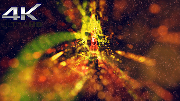 Epic Red and Yellow Particles Background