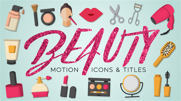 Beauty Motion IconsTitles - VideoHive 19858668