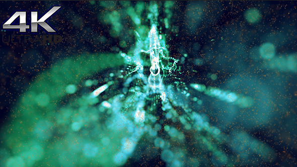 Green Particles Background