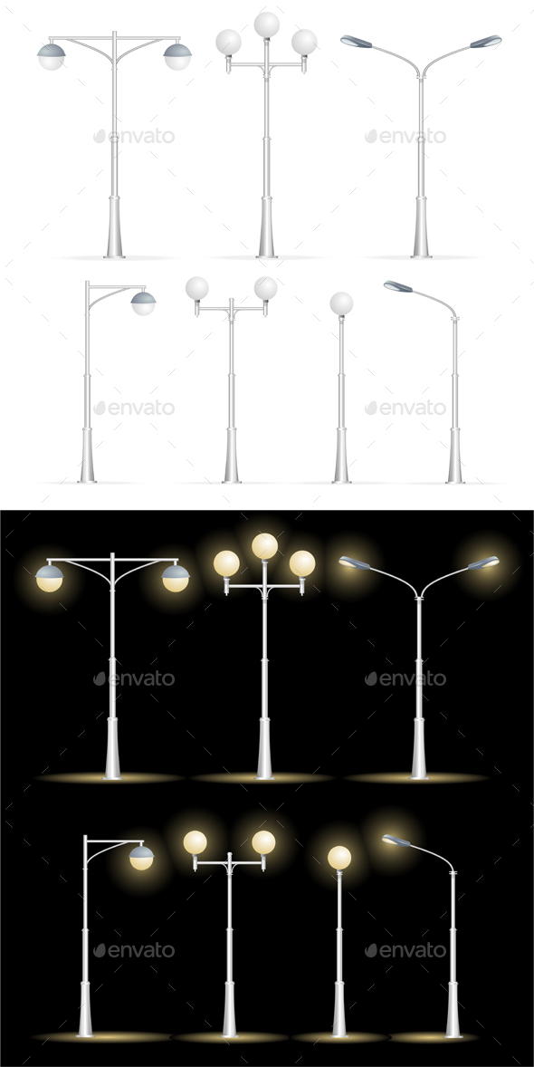 Lanterns Street Set - Man-made Objects Objects