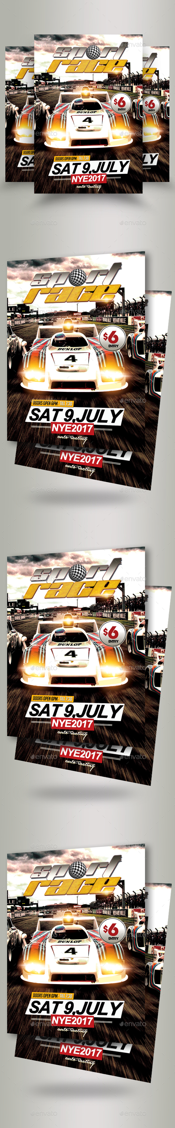 Car Racing Flyer Template - Sports Events
