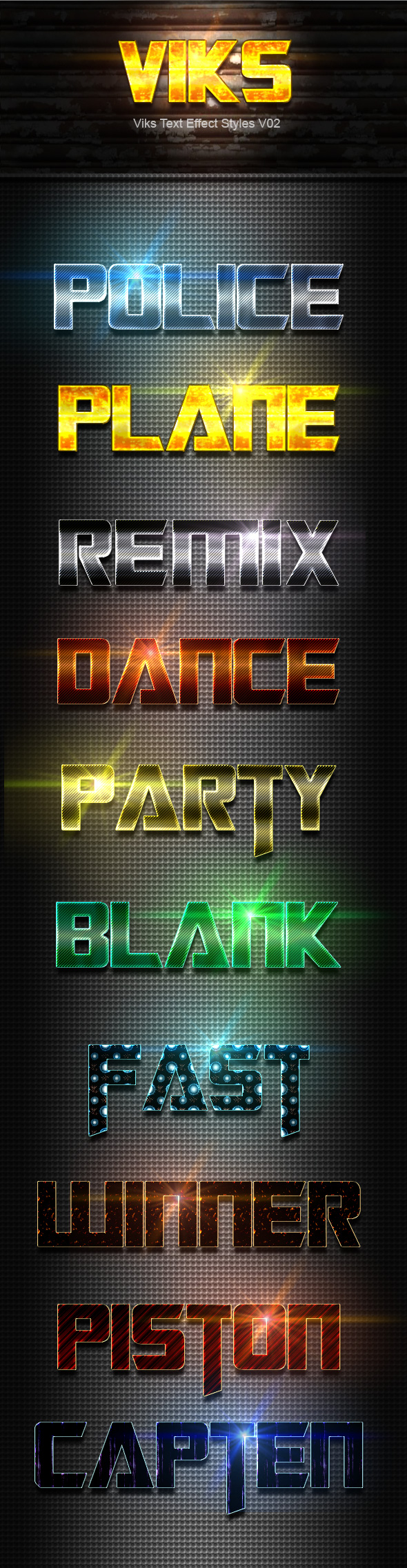 Viks Text Effect Styles V02 - Text Effects Styles