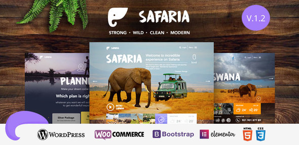 Safaria - Safari & Zoo WordPress Theme - WooCommerce eCommerce