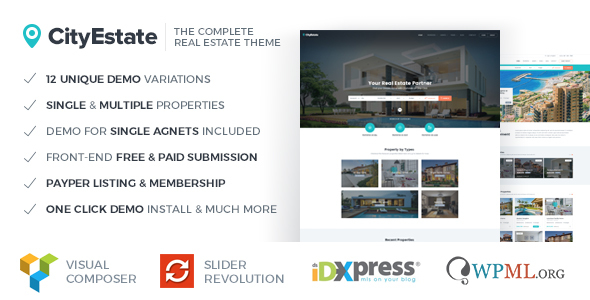 CityEstate - Complete Real Estate WordPress Theme - Real Estate WordPress